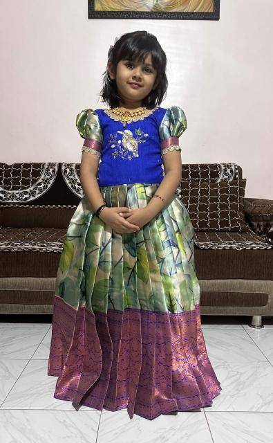 kids gown kanjivaram silk Children wear wholesale